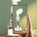 Lâmpada de Mesa/Cabeceira Usb Recarregável Led com Ventilador Dobrável para Leitura Noturna