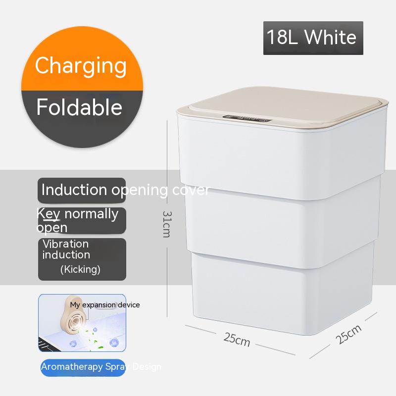 Lixeira com Tampa Inteligente para Quarto, Banheiro e Sala de Estar