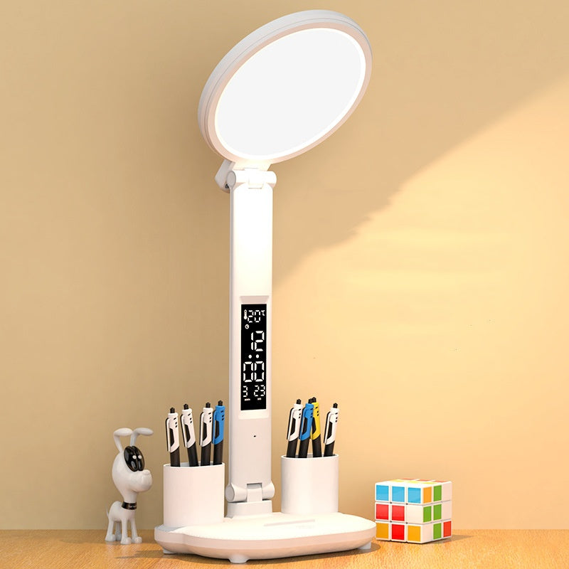 Lâmpada de Mesa/Cabeceira Usb Recarregável Led com Ventilador Dobrável para Leitura Noturna