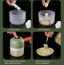 Mini Processador Triturador Elétrico 3 Laminas Moedor Alho Cebola Vegetais Fruta Amendoim 250ml Recarregável USB