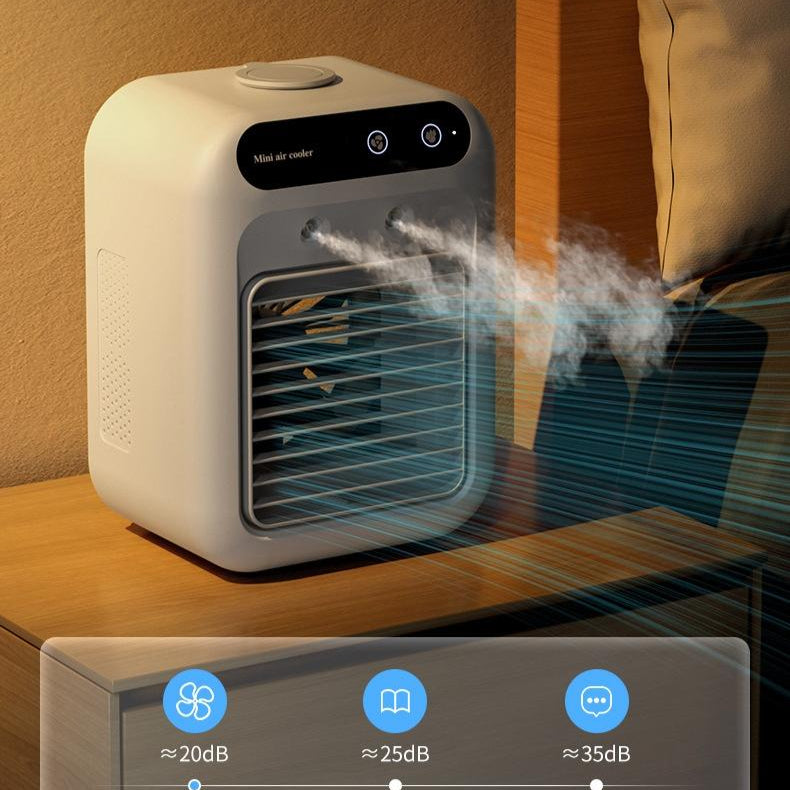 Climatizador de Ar Ventilador com Água para Sala Escritório Carro - Portátil