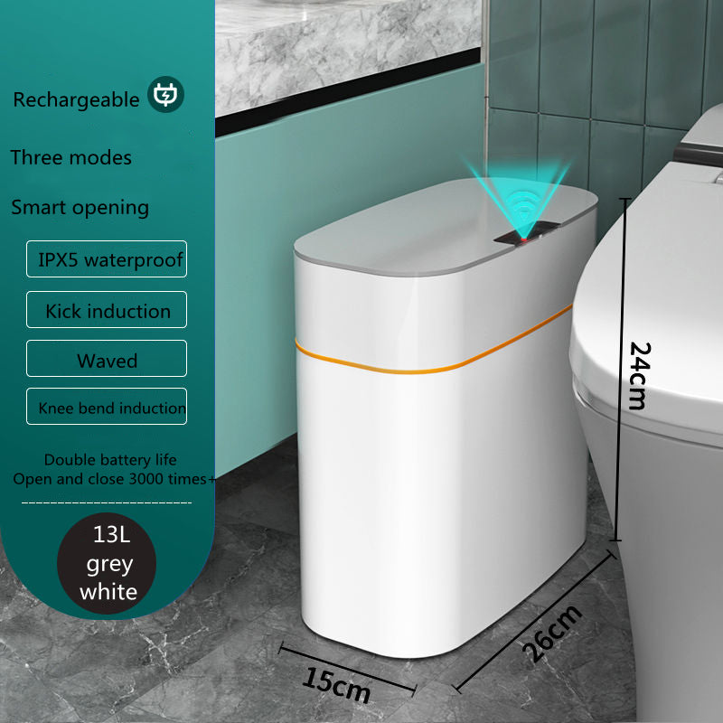 Lixeira com Tampa Inteligente para Quarto, Banheiro e Sala de Estar