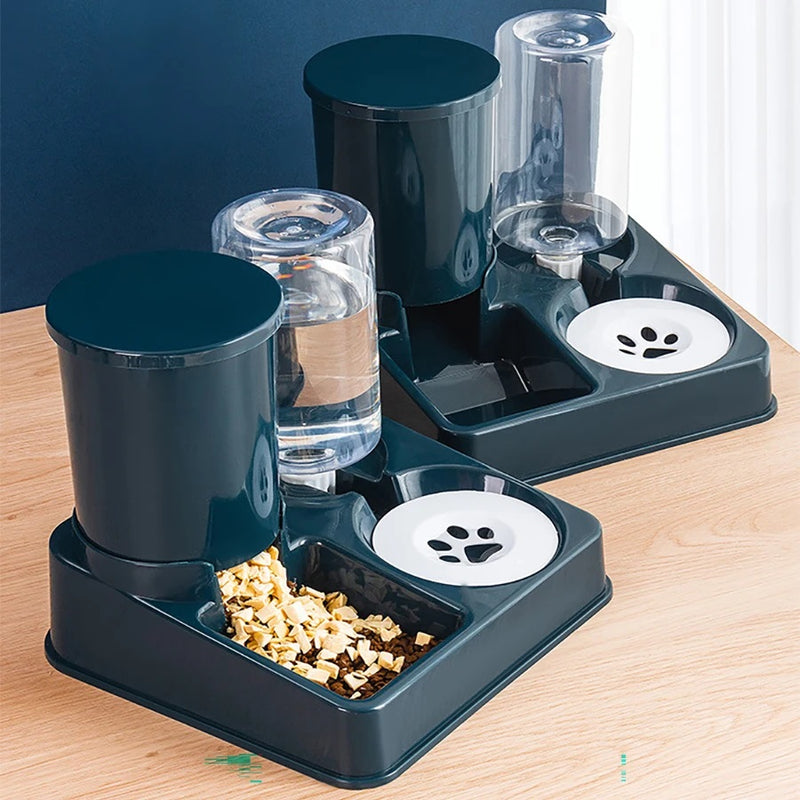 Alimentador Dispenser de Comida e Água 2 em 1 para Cães e Gatos