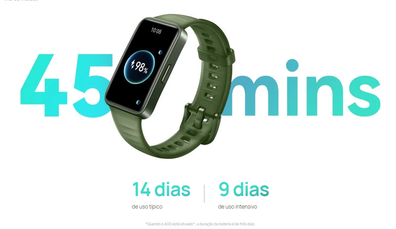 SmartWatch Huawei Band 8 | Frequência Cardíaca | Oxigenação do Sangue | Tela Amoled 1,47" Bateria Longa Duração 2023