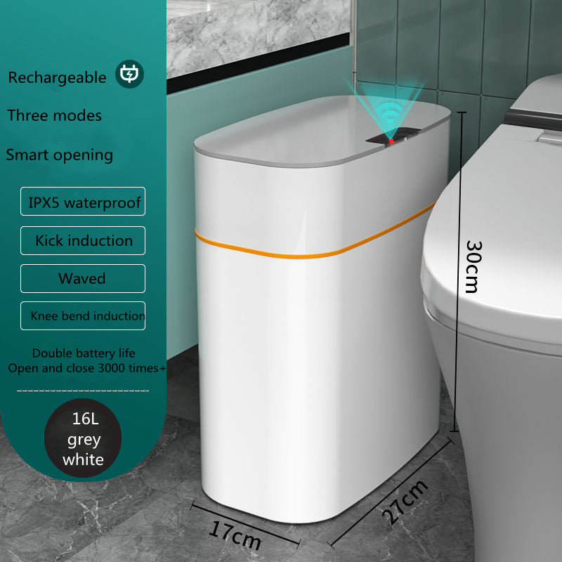 Lixeira com Tampa Inteligente para Quarto, Banheiro e Sala de Estar