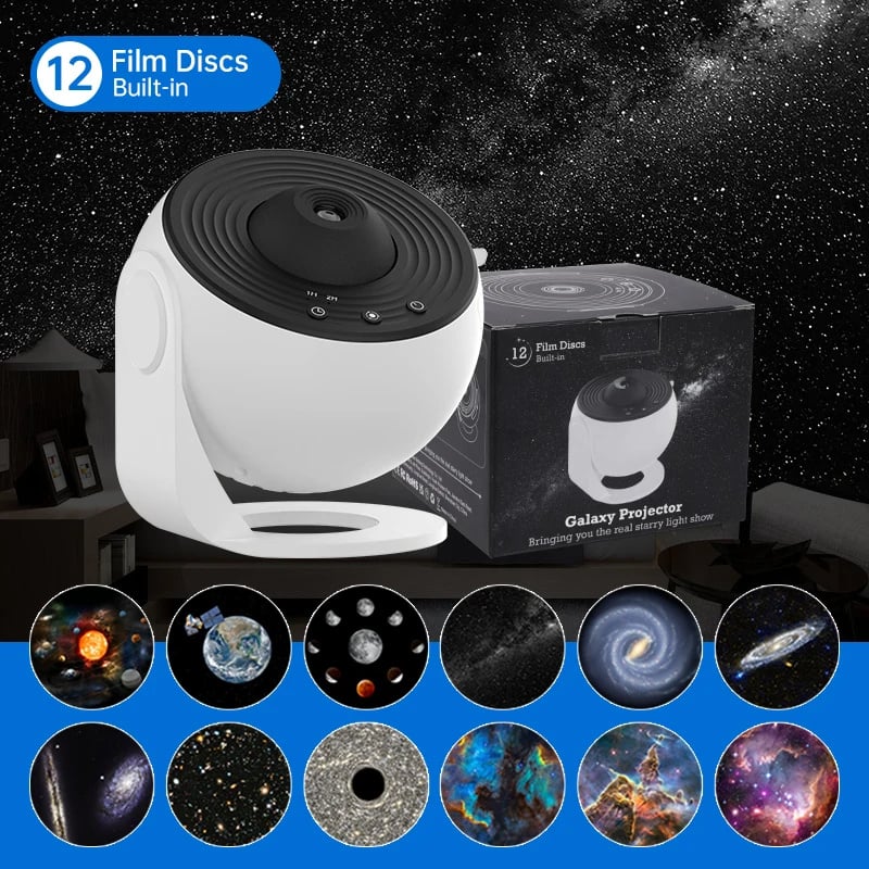 Luz Noturna Projetor Galáxia e Céu Estrelado 360º Planetário - Perfeito para Presente