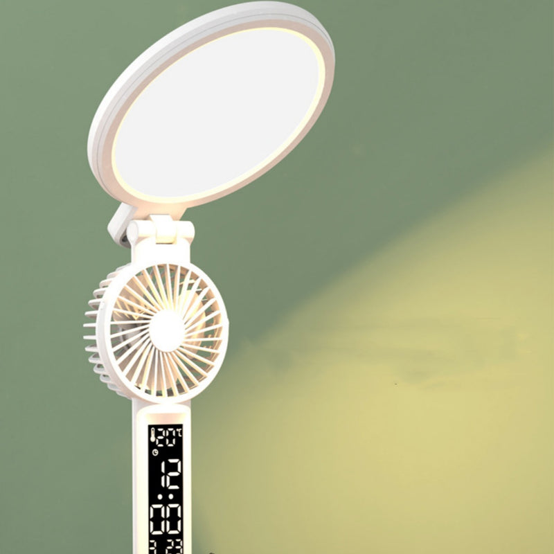 Lâmpada de Mesa/Cabeceira Usb Recarregável Led com Ventilador Dobrável para Leitura Noturna
