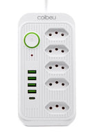 Filtro de Linha | Tomada Elétrica | Tomada USB e USB-C 110V - 220V | COIBEU